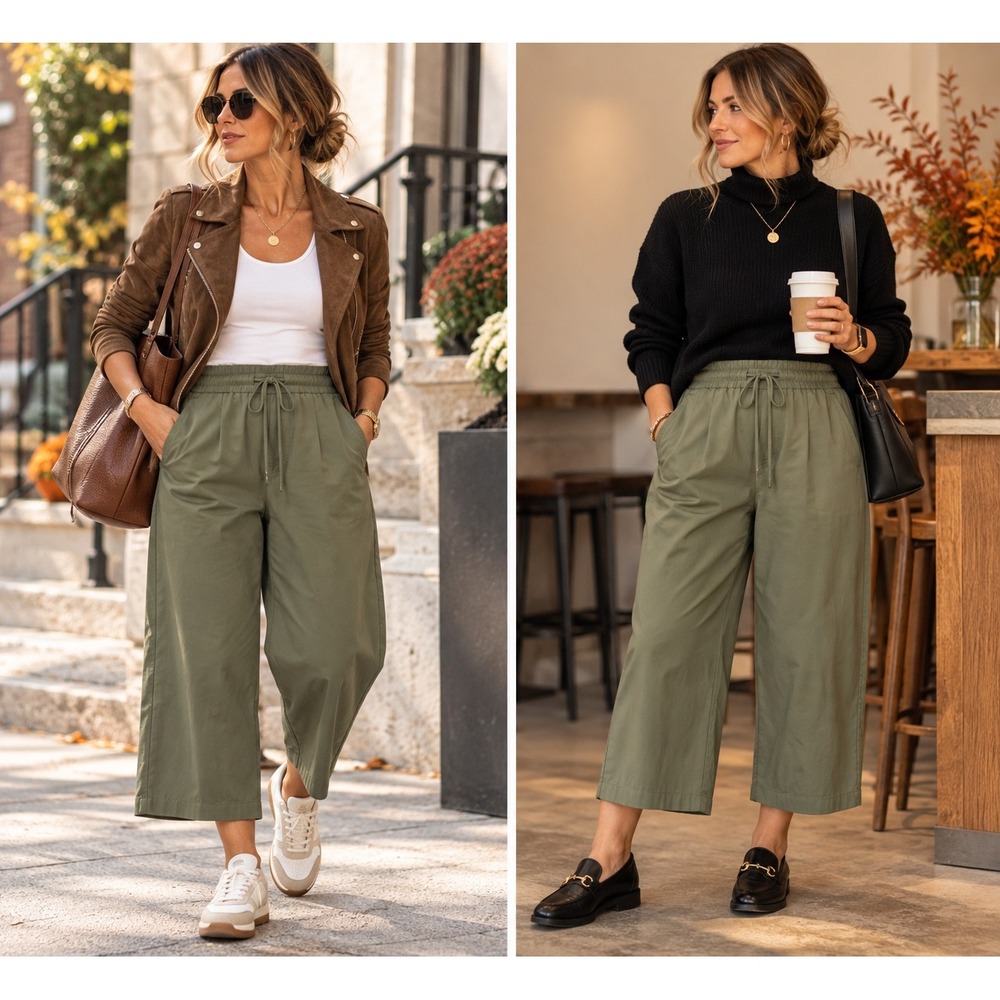 Old Navy Wide Leg Pants Olive Green StretchTech High Rise Athletic Size NWT XXL
